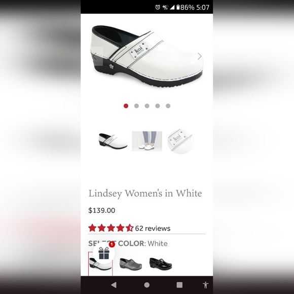 Koi by Sanita Clogs Work Comfort Slip-on Shoes White Patent Leather Size 42/10 - Picture 14 of 14